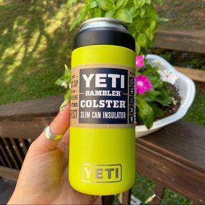 Yeti Rambler Chartreuse Slim Can Koozie